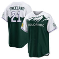 Odoa C.Rockies #21 Kyle Freeland Player Green City Connect Home Game Stitched Jerseys