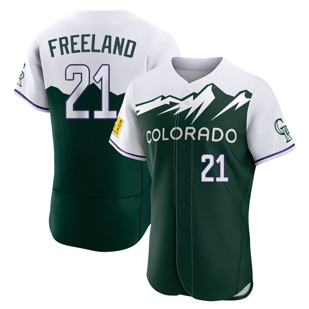 Odoa C.Rockies #21 Kyle Freeland Player Green City Connect Limited Elite Home Stitched Jerseys