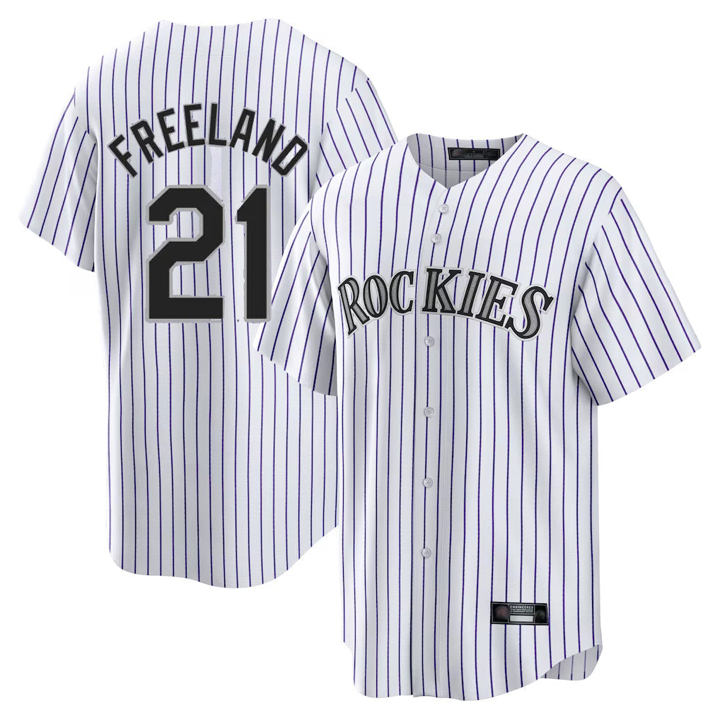 Odoa C.Rockies #21 Kyle Freeland Player White Game Home Stitched Jerseys