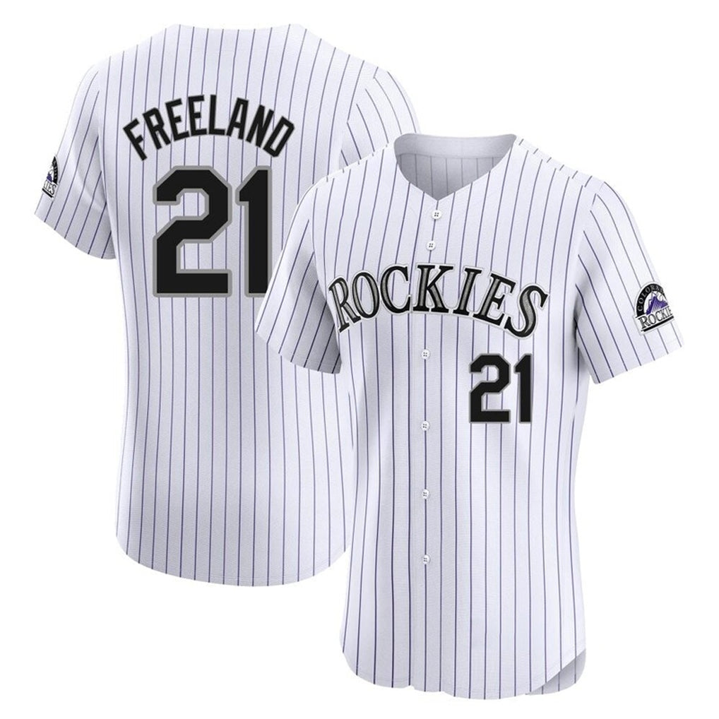 Odoa C.Rockies #21 Kyle Freeland Player White Limited Elite Home Stitched Jerseys