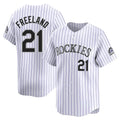 Odoa C.Rockies #21 Kyle Freeland Player White Limited Home Stitched Jerseys