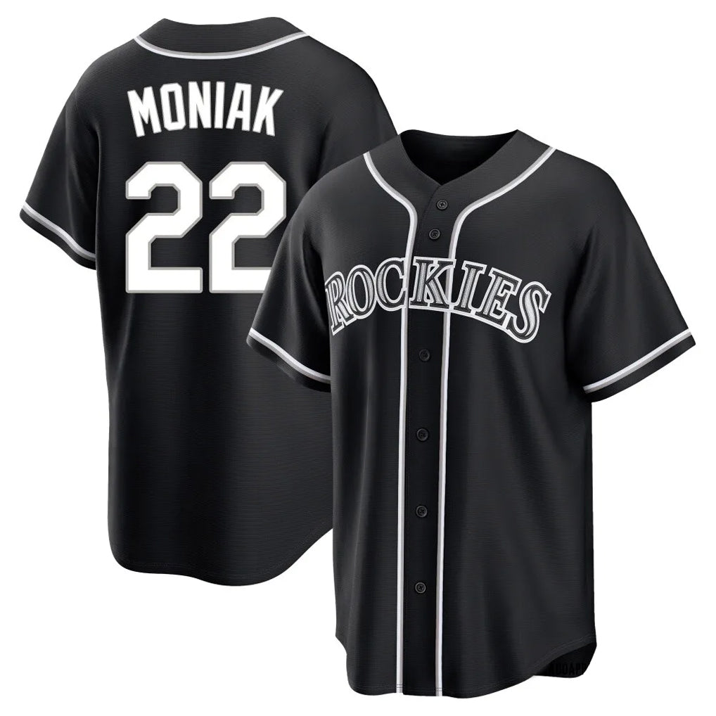 Odoa C.Rockies #22 Mickey Moniak Player Black Fashion Out Home Game Stitched Jerseys