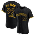 Odoa C.Rockies #22 Mickey Moniak Player Black Snake Skin City Limited Elite Home Stitched Jerseys
