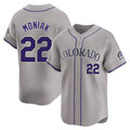 Odoa C.Rockies #22 Mickey Moniak Player Gray Limited Home Stitched Jerseys