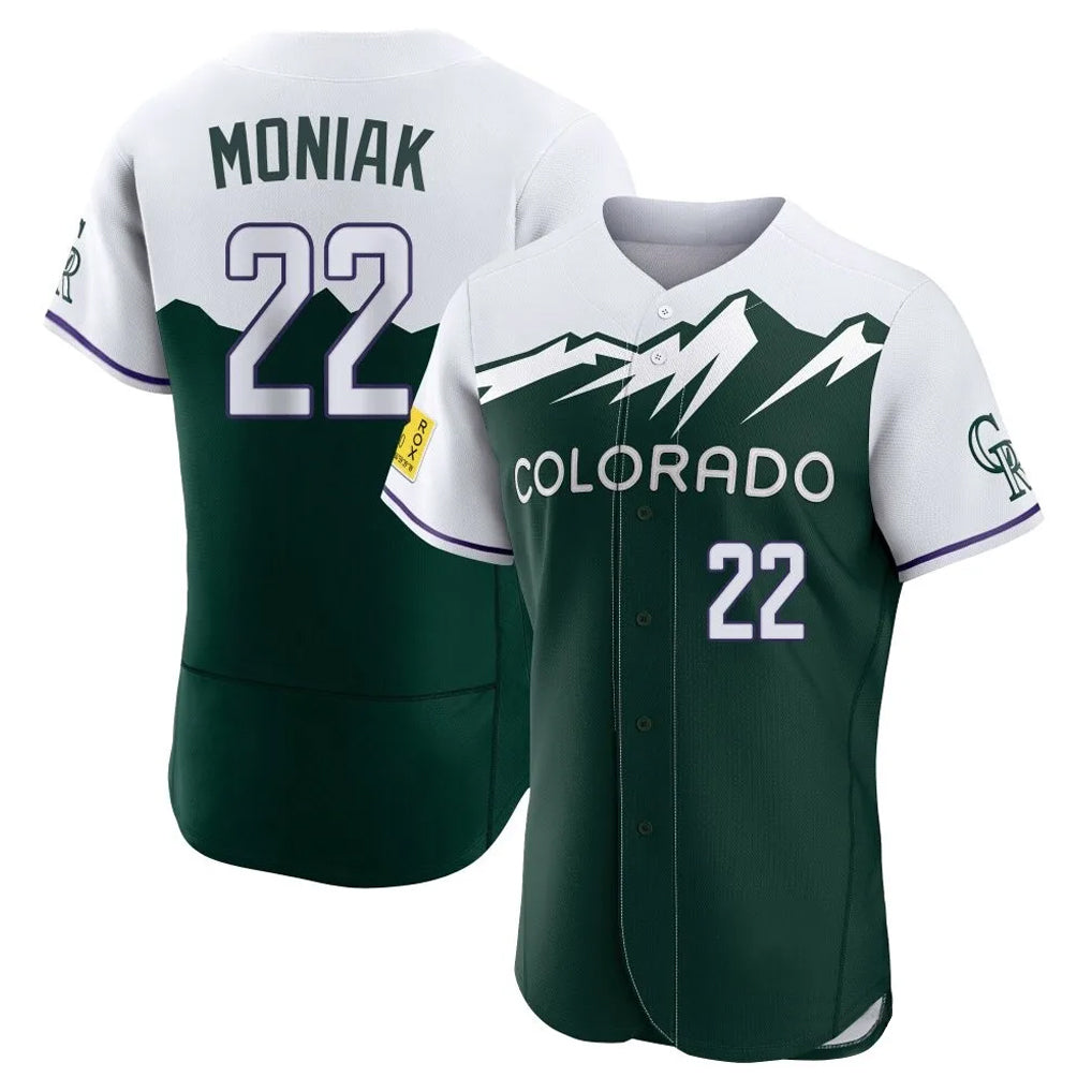 Odoa C.Rockies #22 Mickey Moniak Player Green City Connect Limited Elite Home Stitched Jerseys
