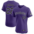 Odoa C.Rockies #22 Mickey Moniak Player Purple Limited Elite Home Stitched Jerseys