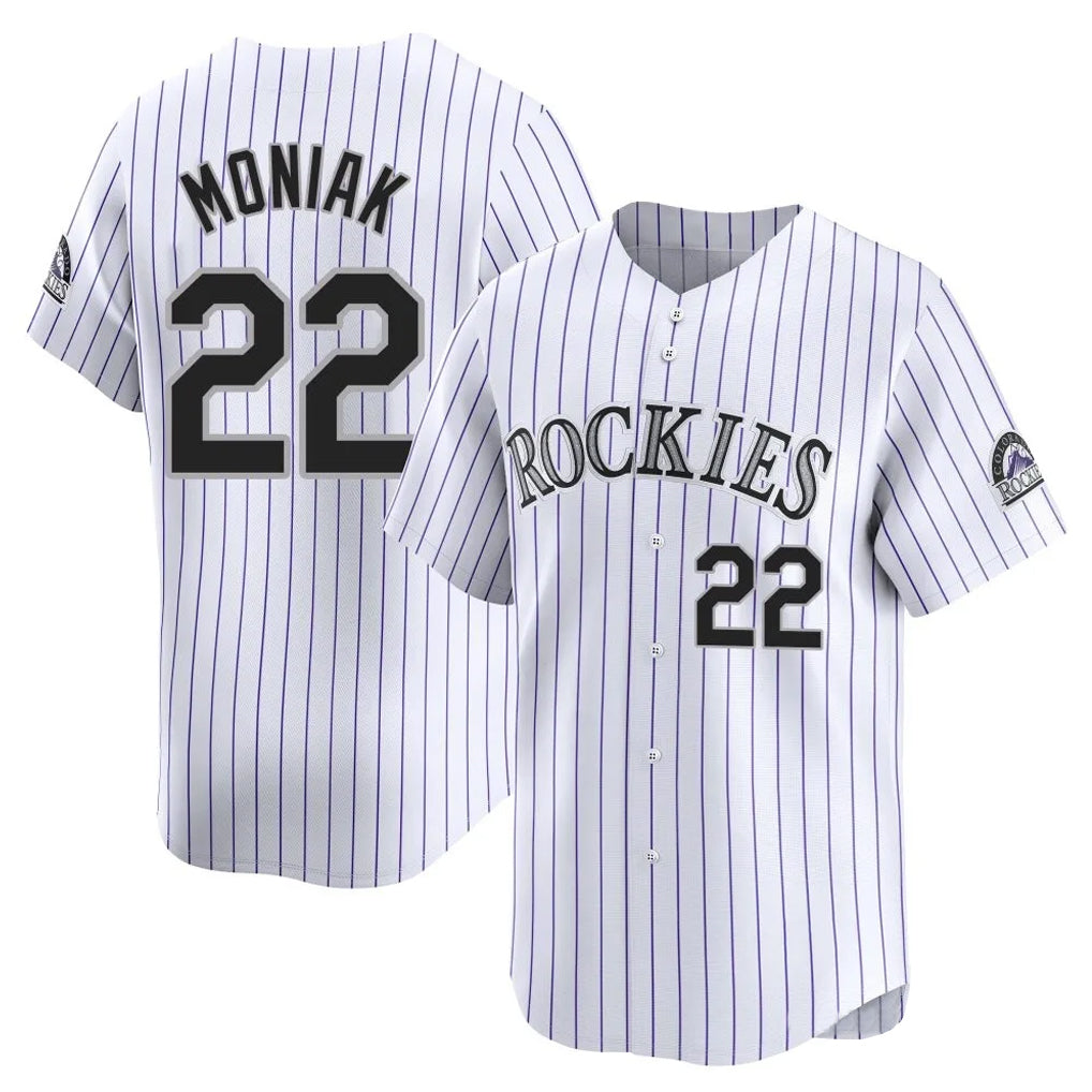 Odoa C.Rockies #22 Mickey Moniak Player White Limited Home Stitched Jerseys