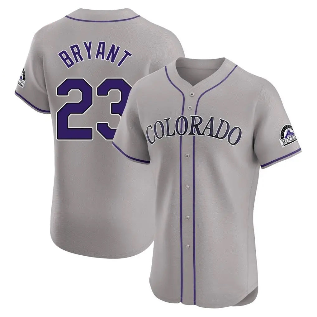 Odoa C.Rockies #23 Kris Bryant Player Gray Limited Elite Home Stitched Jerseys