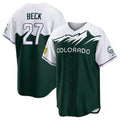 Odoa C.Rockies #27 Jordan Beck Player Green City Connect Home Game Stitched Jerseys