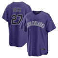Odoa C.Rockies #27 Jordan Beck Player Purple Game Home Stitched Jerseys