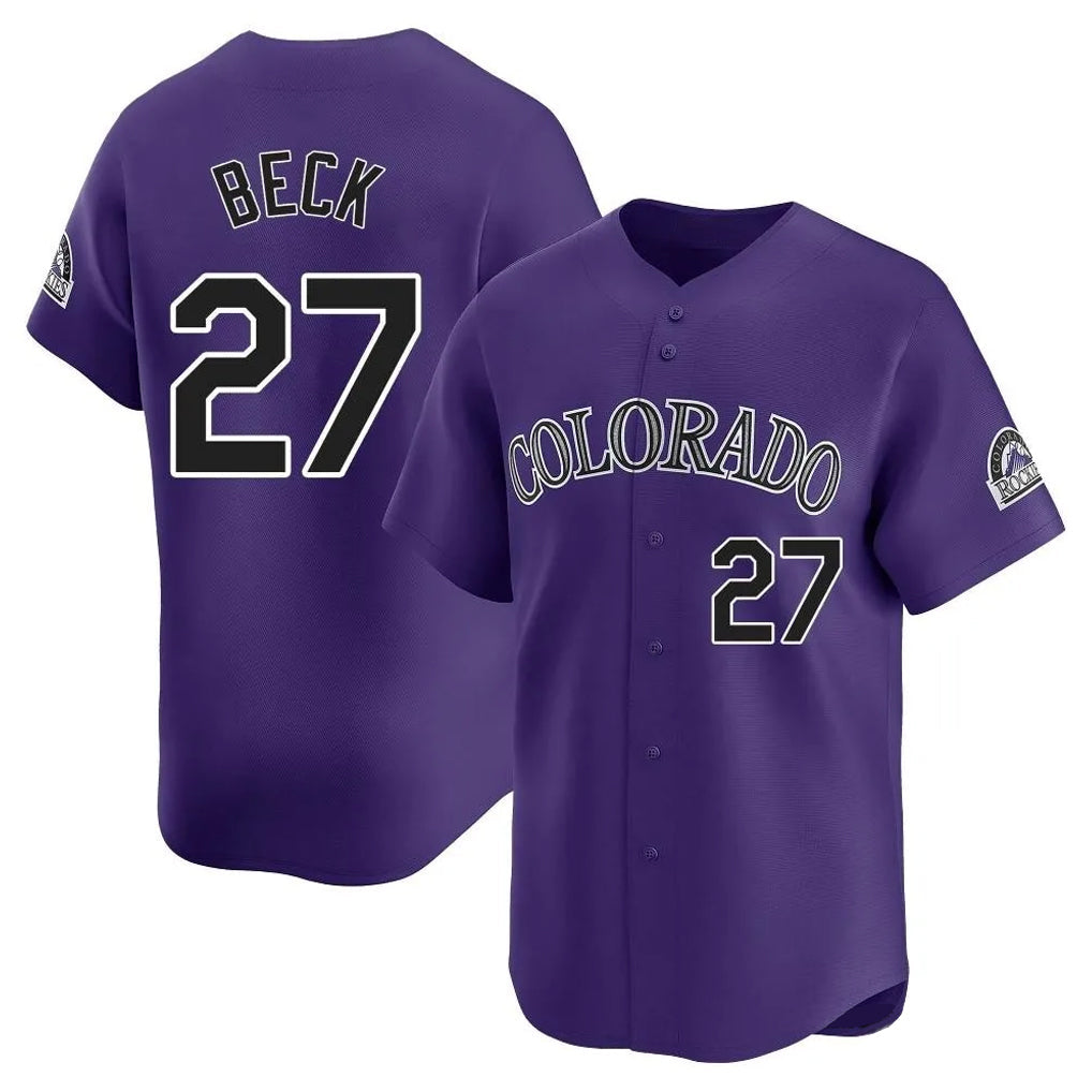 Odoa C.Rockies #27 Jordan Beck Player Purple Limited Home Stitched Jerseys