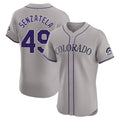 Odoa C.Rockies #49 Antonio Senzatela Player Gray Limited Elite Home Stitched Jerseys