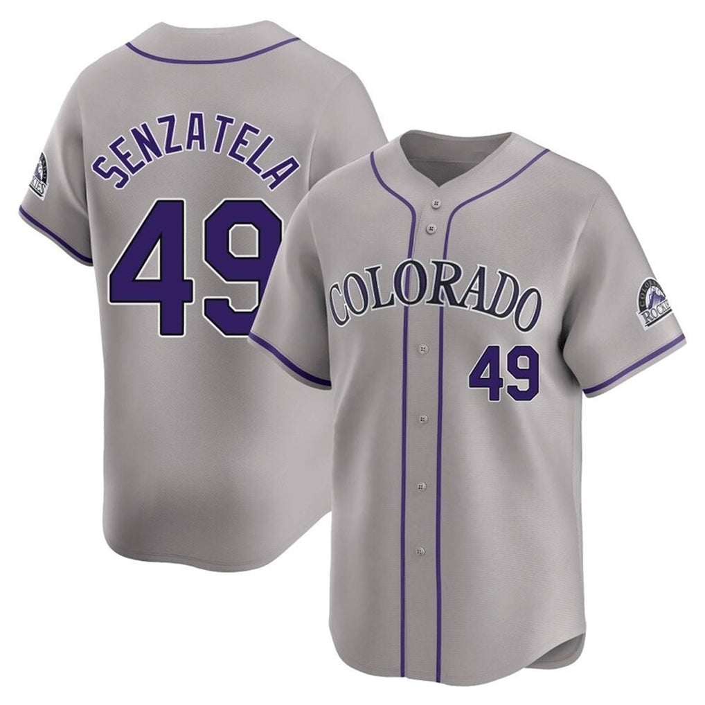 Odoa C.Rockies #49 Antonio Senzatela Player Gray Limited Home Stitched Jerseys