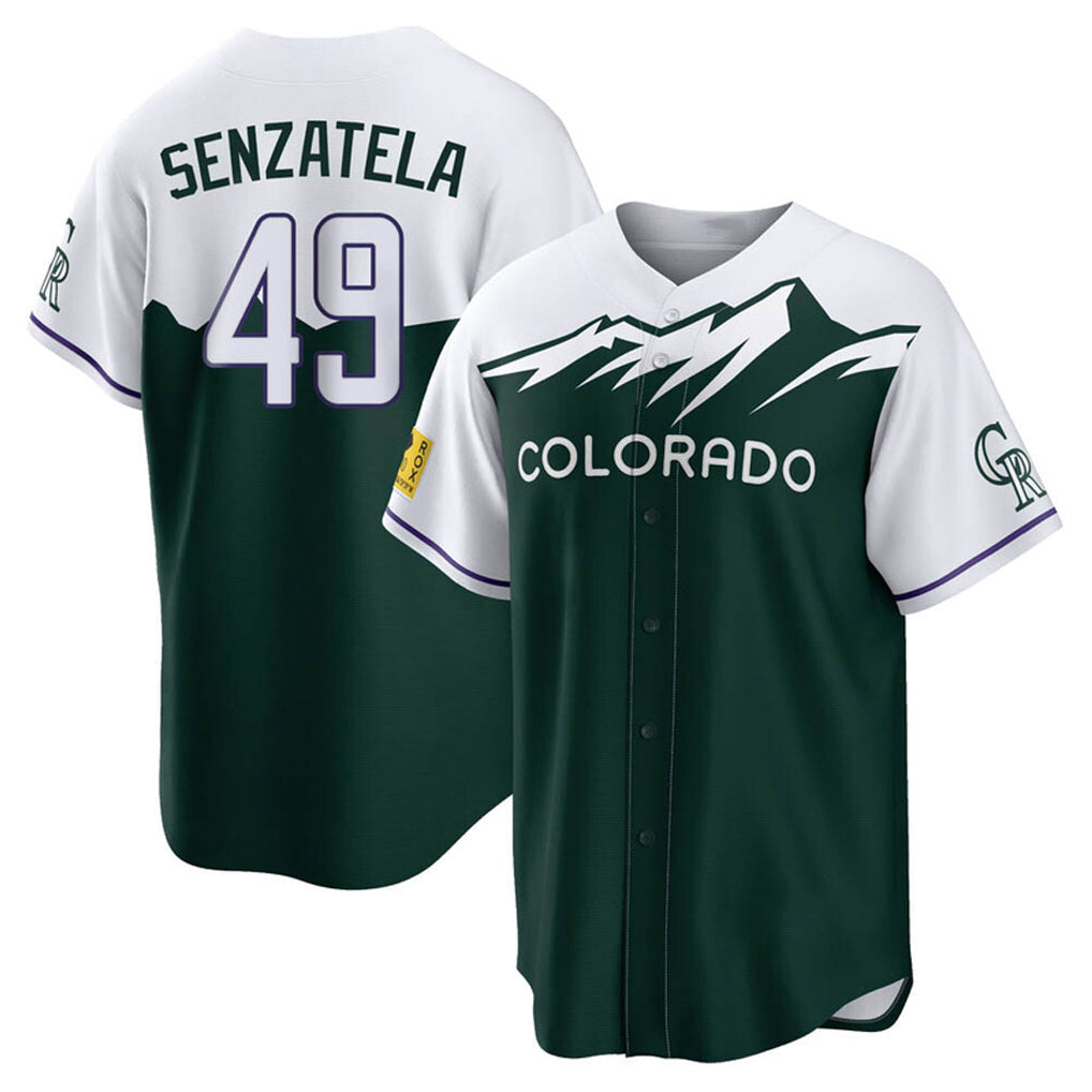 Odoa C.Rockies #49 Antonio Senzatela Player Green City Connect Home Game Stitched Jerseys