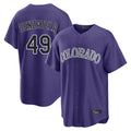 Odoa C.Rockies #49 Antonio Senzatela Player Purple Game Home Stitched Jerseys