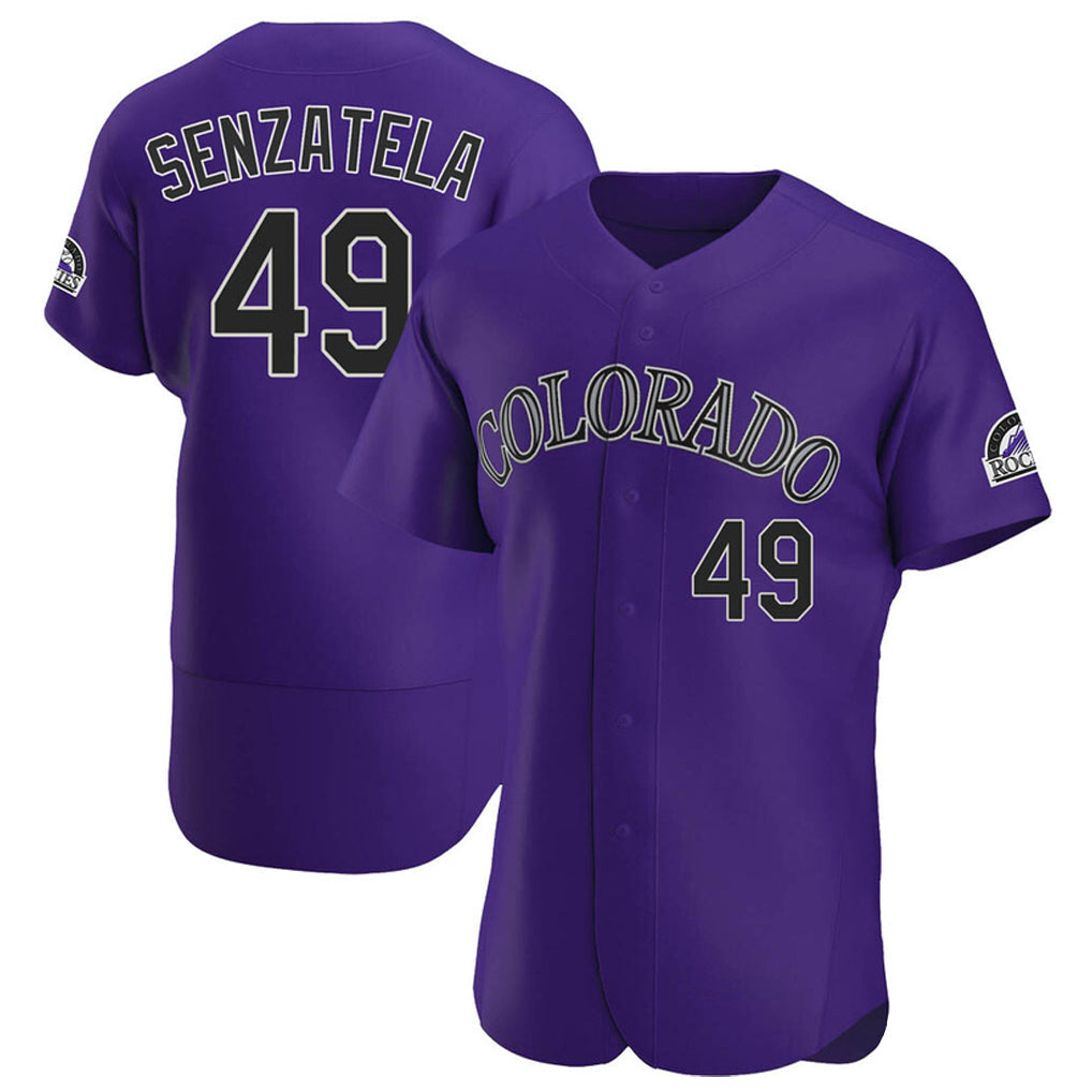Odoa C.Rockies #49 Antonio Senzatela Player Purple Limited Elite Home Stitched Jerseys