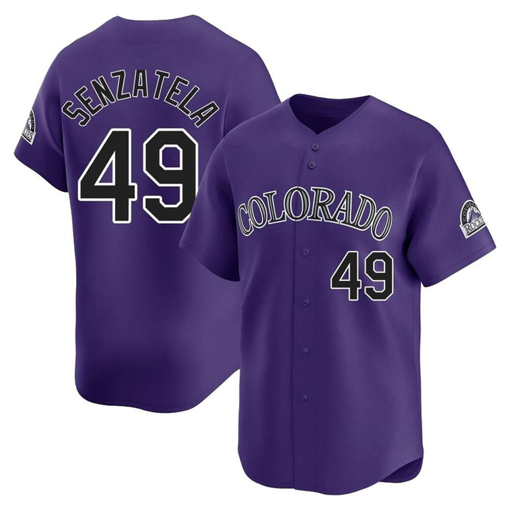 Odoa C.Rockies #49 Antonio Senzatela Player Purple Limited Home Stitched Jerseys