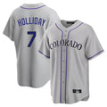 Odoa C.Rockies #7 Matt Holliday Player Gray Game Home Stitched Jerseys