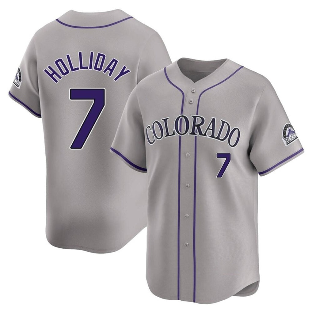 Odoa C.Rockies #7 Matt Holliday Player Gray Limited Home Stitched Jerseys