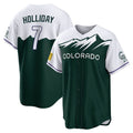Odoa C.Rockies #7 Matt Holliday Player Green City Connect Home Game Stitched Jerseys