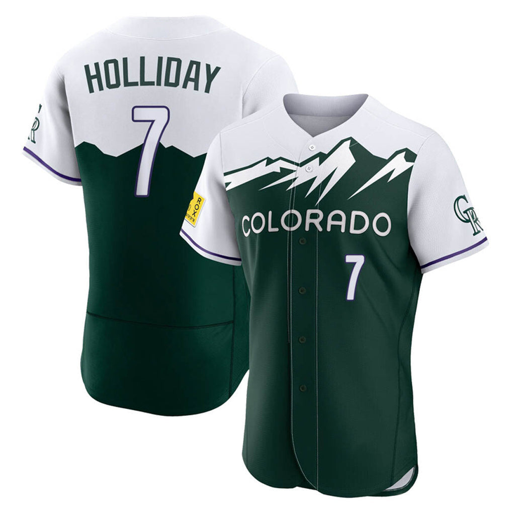 Odoa C.Rockies #7 Matt Holliday Player Green City Connect Limited Elite Home Stitched Jerseys