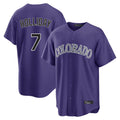 Odoa C.Rockies #7 Matt Holliday Player Purple Game Home Stitched Jerseys