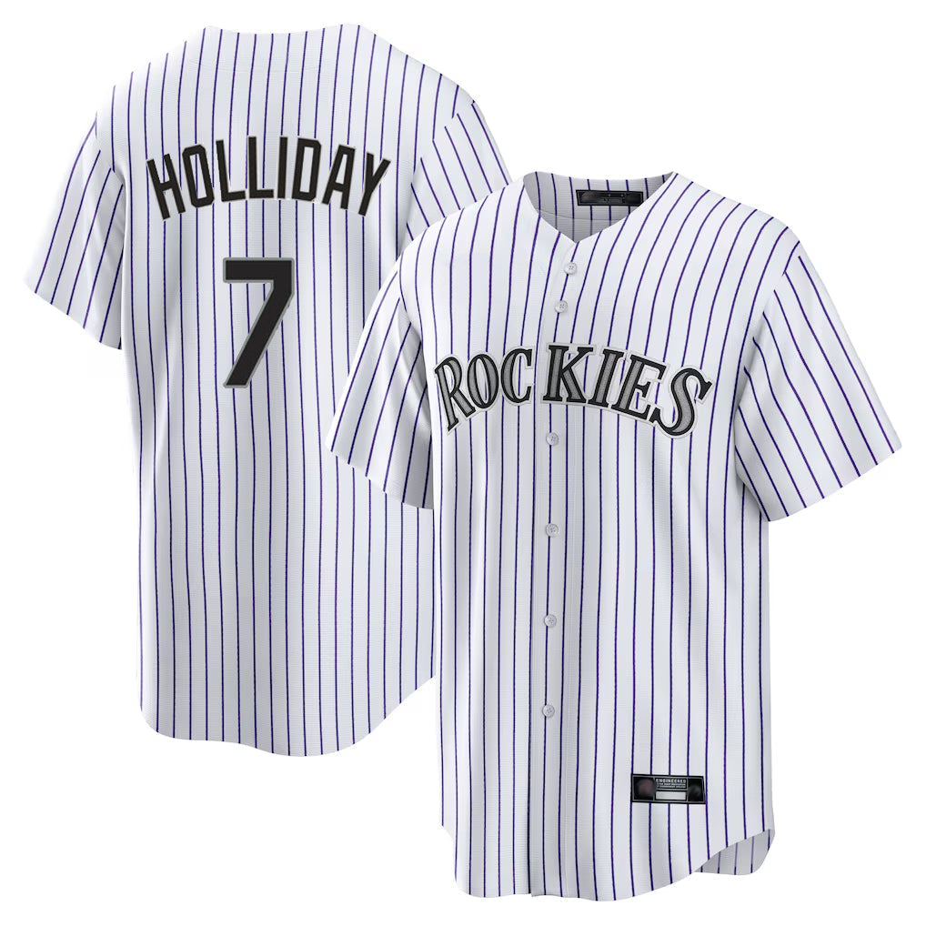 Odoa C.Rockies #7 Matt Holliday Player White Game Home Stitched Jerseys