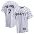 Odoa C.Rockies #7 Matt Holliday Player White Game Home Stitched Jerseys