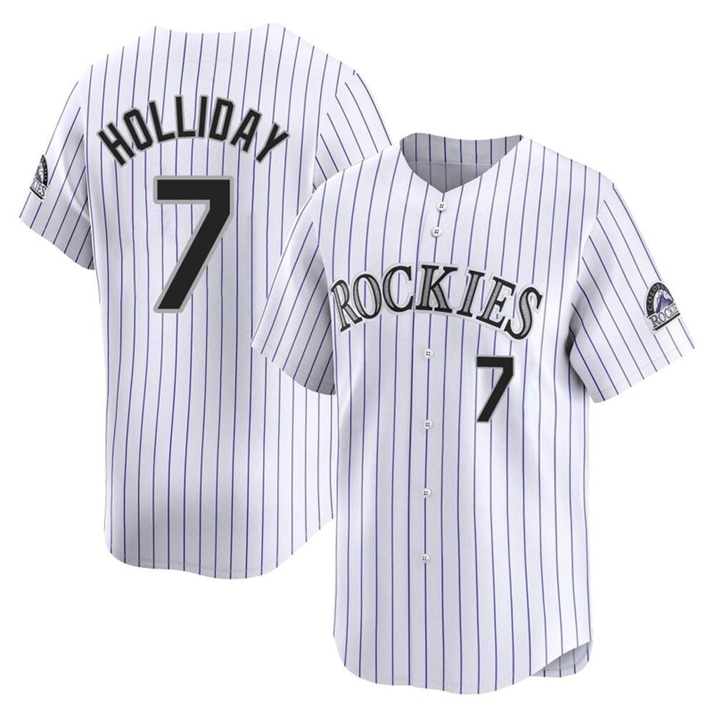 Odoa C.Rockies #7 Matt Holliday Player White Limited Home Stitched Jerseys
