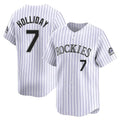 Odoa C.Rockies #7 Matt Holliday Player White Limited Home Stitched Jerseys