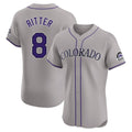 Odoa C.Rockies #8 Ryan Ritter Player Gray Limited Elite Home Stitched Jerseys
