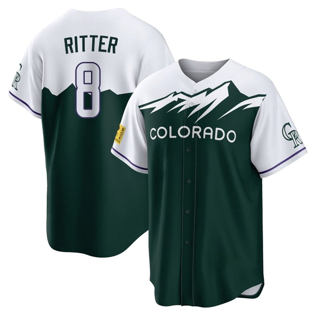 Odoa C.Rockies #8 Ryan Ritter Player Green City Connect Home Game Stitched Jerseys