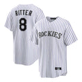 Odoa C.Rockies #8 Ryan Ritter Player White Game Home Stitched Jerseys