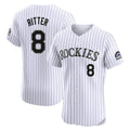 Odoa C.Rockies #8 Ryan Ritter Player White Limited Elite Home Stitched Jerseys