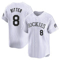 Odoa C.Rockies #8 Ryan Ritter Player White Limited Home Stitched Jerseys