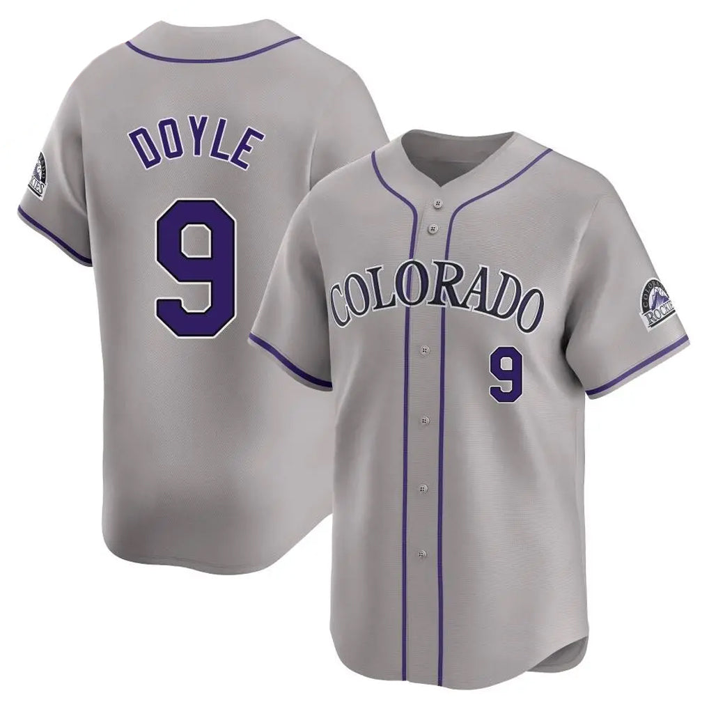 Odoa C.Rockies #9 Brenton Doyle Player Gray Limited Home Stitched Jerseys