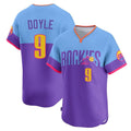 Odoa C.Rockies #9 Brenton Doyle Player Purple-Light Blue City Connect Limited Home T-shirt Stitched Jerseys