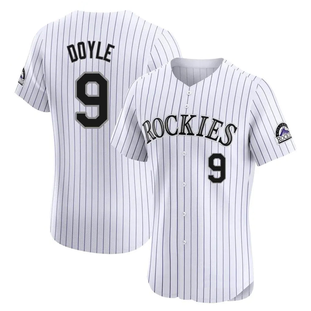 Odoa C.Rockies #9 Brenton Doyle Player White Limited Elite Home Stitched Jerseys