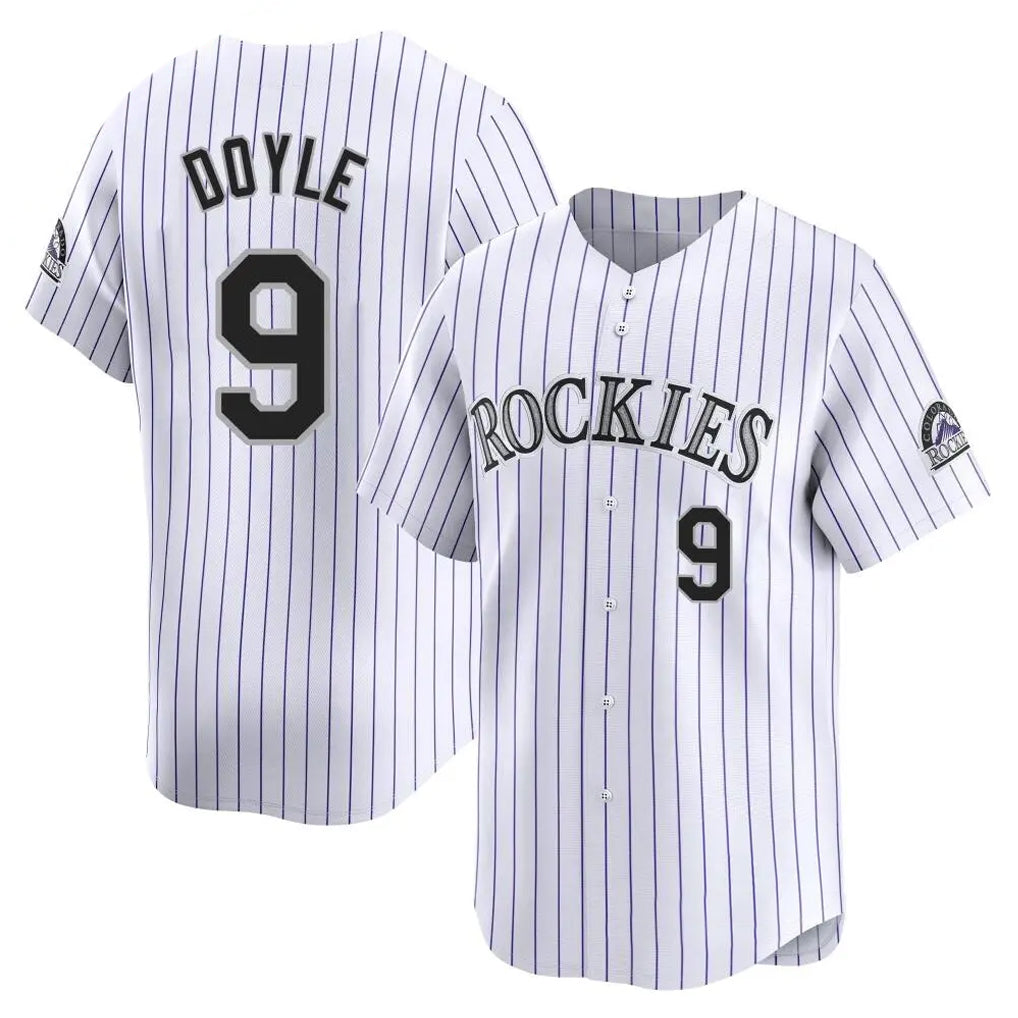 Odoa C.Rockies #9 Brenton Doyle Player White Limited Home Stitched Jerseys