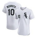 Odoa C.White Sox #10 Chase Meidroth Player White Stripe Limited Elite Home Stitched Jerseys