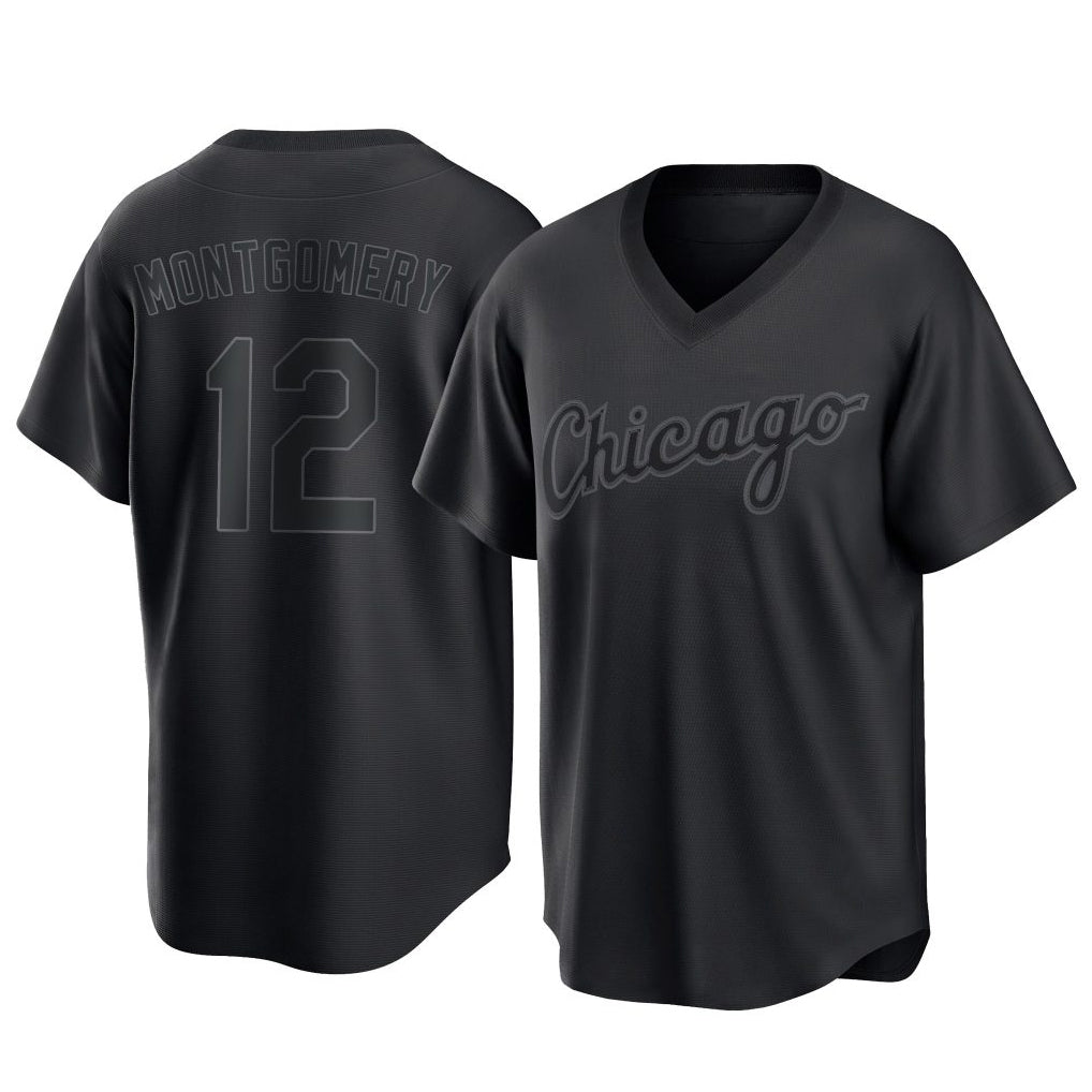 Odoa C.White Sox #12 Colson Montgomery Player Black T-shirt Home Game Stitched Jerseys