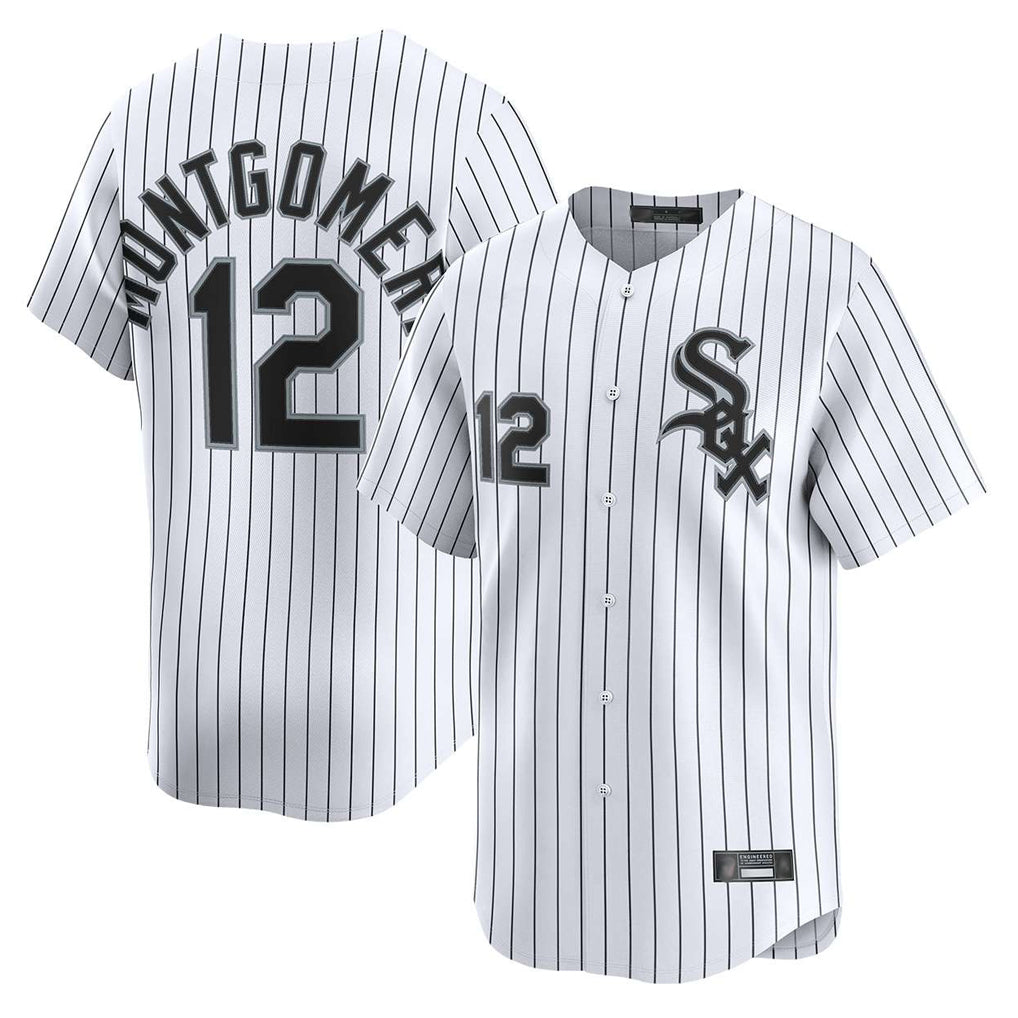 Odoa C.White Sox #12 Colson Montgomery Player White Stripe Limited Home Stitched Jerseys