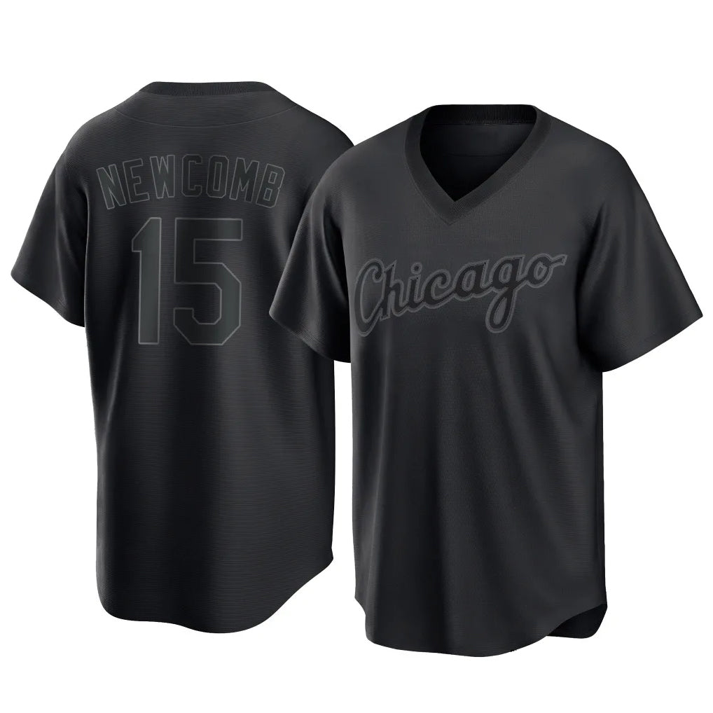 Odoa C.White Sox #15 Sean Newcomb Player Black T-shirt Home Game Stitched Jerseys