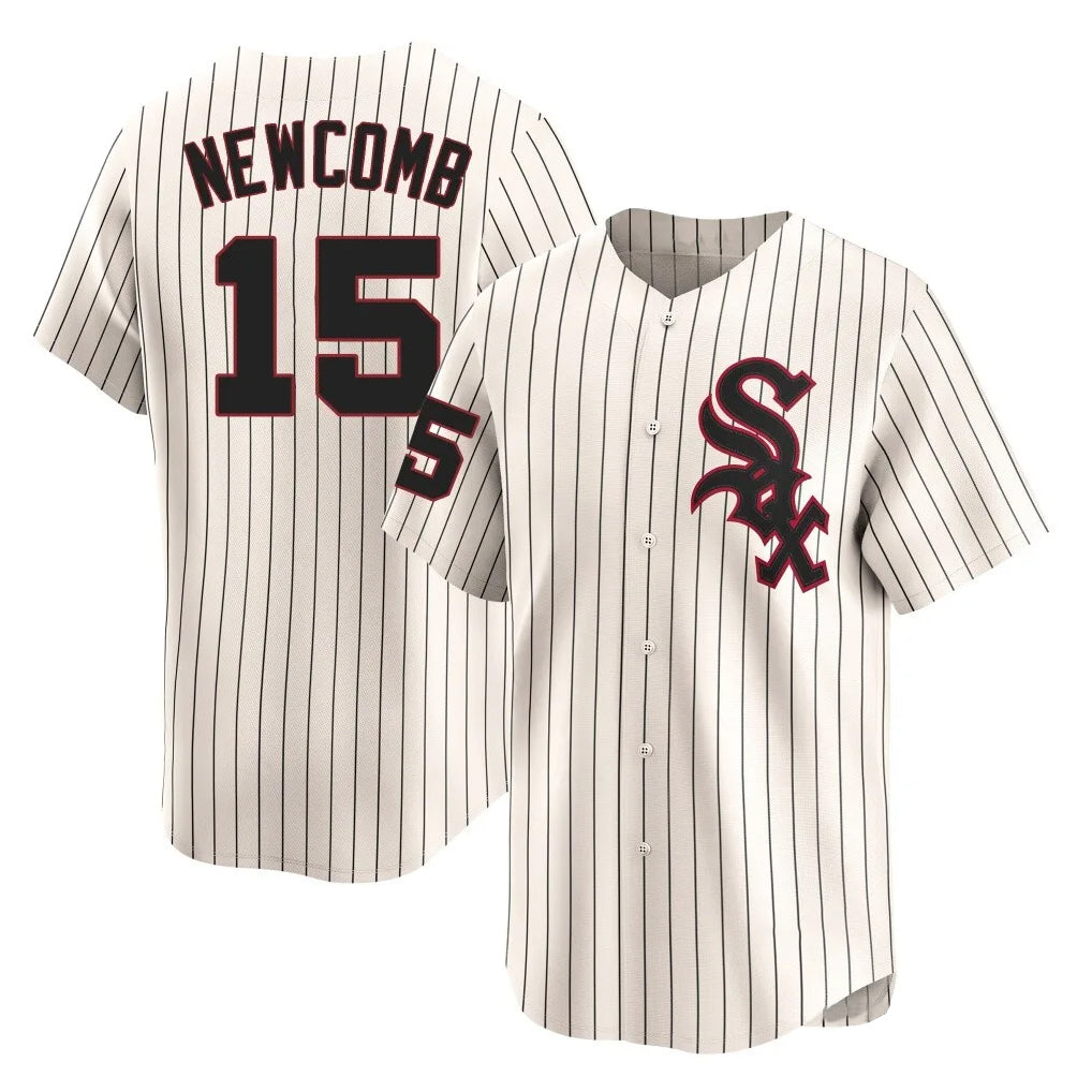 Odoa C.White Sox #15 Sean Newcomb Player Cream Cooperstown Collection Limited Home Stitched Jerseys