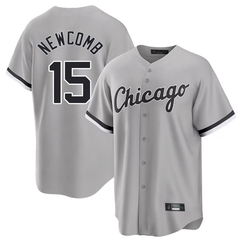 Odoa C.White Sox #15 Sean Newcomb Player Gray Home Game Stitched Jerseys