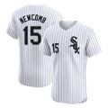 Odoa C.White Sox #15 Sean Newcomb Player White Stripe Limited Elite Home Stitched Jerseys