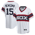 Odoa C.White Sox #15 Sean Newcomb Player White T-shirt Home Game Stitched Jerseys