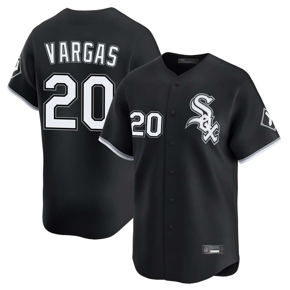 Odoa C.White Sox #20 Miguel Vargas Player Black Limited Home Stitched Jerseys