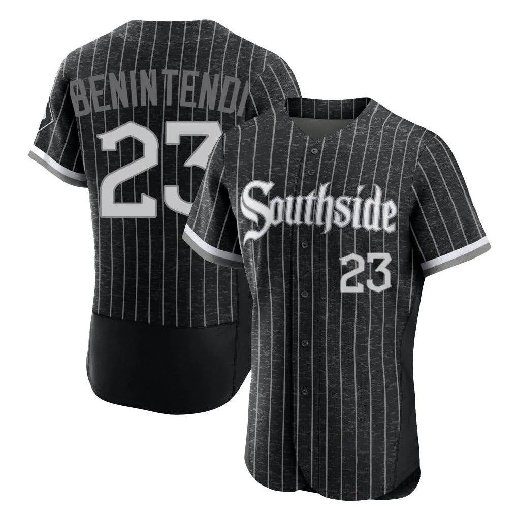 Odoa C.White Sox #23 Andrew Benintendi Player Black City Connect Limited Elite Home Stitched Jerseys