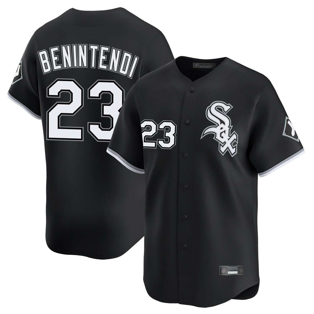 Odoa C.White Sox #23 Andrew Benintendi Player Black Limited Home Stitched Jerseys